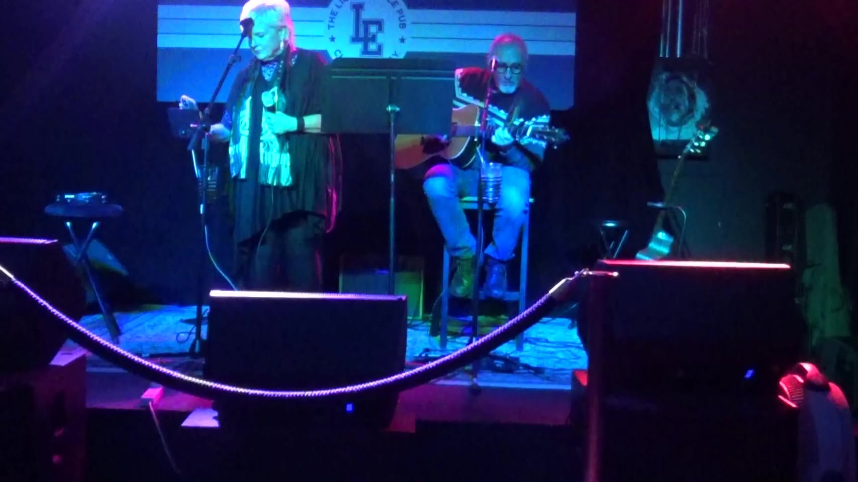 A picture of Gig & Suzy on stage together